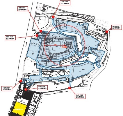 会場周辺立入規制図