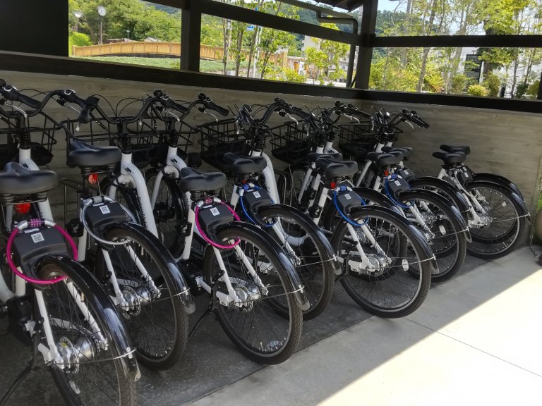 レンタサイクル貸出しスポット（こうふ亀屋座）