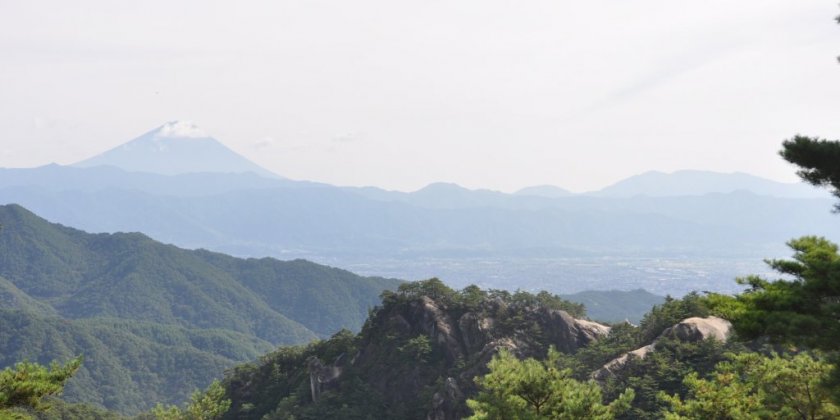 山頂駅から望む富士山